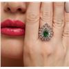 Image 2 : 14KT White Gold 2.08ct Tsavorite and Diamond Ring
