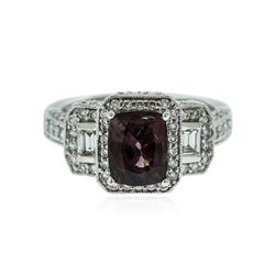 14KT White Gold 1.96ct Spinel and Diamond Ring