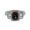 Image 1 : 14KT White Gold 1.96ct Spinel and Diamond Ring