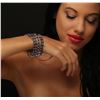 Image 1 : 14KT White Gold 54.60ctw Sapphire and Diamond Bracelet