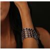Image 2 : 14KT White Gold 54.60ctw Sapphire and Diamond Bracelet