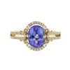Image 3 : 14KT Yellow Gold 2.29ct Tanzanite and Diamond Ring