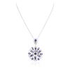 Image 3 : 14KT White Gold 6.13ctw Tanzanite and Diamond Pendant With Chain