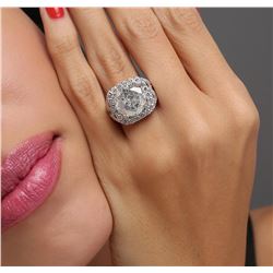 18KT White Gold 8.40ctw Diamond Ring