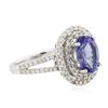 Image 2 : 14KT White Gold 2.56ct Tanzanite and Diamond Ring