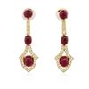 Image 8 : 18KT Yellow Gold 47.33ctw Ruby and Diamond Suite