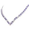 Image 8 : 14KT White Gold 10.56ctw Tanzanite and Diamond Necklace