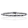 Image 1 : 14KT White Gold 4.23ctw Sapphire and Diamond Bracelet