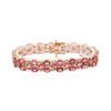 Image 1 : 14KT Rose Gold 17.34ctw Tourmaline and Diamond Bracelet
