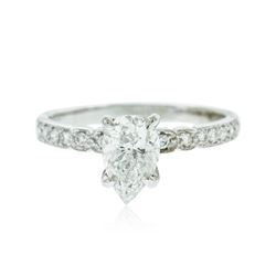 14KT White Gold EGL Certified 1.16ctw Diamond Ring