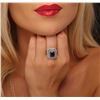 Image 2 : 14KT White Gold 4.44ct Sapphire and Diamond Ring