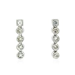 18KT White Gold 2.20ctw Diamond Earrings