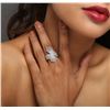 Image 2 : 14KT White Gold 0.69ctw Diamond Ring