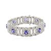 Image 3 : 14KT White Gold 11.28ctw Tanzanite and Diamond Bracelet