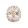 Image 1 : 14KT Yellow Gold GIA Certified 9.79ct Kunzite and Diamond Ring