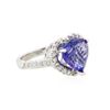 Image 2 : 14KT White Gold 5.91ct Tanzanite and Diamond Ring