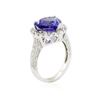 Image 3 : 14KT White Gold 5.91ct Tanzanite and Diamond Ring
