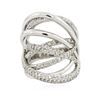 Image 3 : 14KT White Gold 1.00ctw Diamond Ring