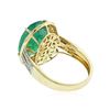 Image 4 : 14KT Yellow Gold 7.61ct Emerald and Diamond Ring