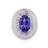 Image 3 : 14KT White Gold 4.84ct Tanzanite and Diamond Ring