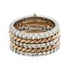 Image 3 : 14KT Two-Tone Gold 0.70ctw Diamond Rings