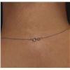Image 6 : 14KT White Gold 0.16ctw Diamond Pendant With Chain
