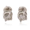 Image 1 : 14KT White Gold 0.95ctw Diamond Solitaire Earrings