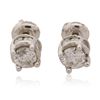 Image 1 : 14KT White Gold 0.95ctw Diamond Solitaire Earrings