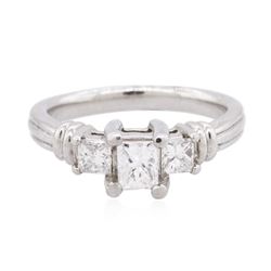 Platinum 0.73ctw Diamond Ring