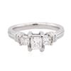 Image 1 : Platinum 0.73ctw Diamond Ring