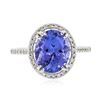 Image 3 : 14KT White Gold 3.71ct Tanzanite and Diamond Ring