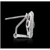 Image 2 : 14KT White Gold 1.07ctw Diamond Earrings