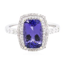 14KT White Gold 2.39ct Tanzanite and Diamond Ring