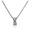 Image 1 : 14KT White Gold 0.11ctw Diamond Pendant