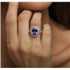 Image 2 : 18KT White Gold 2.79ct Tanzanite and Diamond Ring