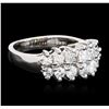 Image 4 : 14KT White Gold 1.07ctw Diamond Ring