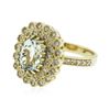 Image 1 : 14KT Yellow Gold 2.27ct Aquamarine and Diamond Ring