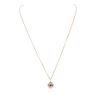 Image 3 : 14KT Rose Gold 3.23ct Topaz and Diamond Pendant With Chain