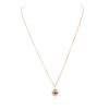 Image 3 : 14KT Rose Gold 3.23ct Topaz and Diamond Pendant With Chain