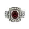 Image 3 : 14KT White Gold 2.67ct Spinel and Diamond Ring