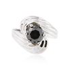 Image 1 : 14KT White Gold 1.37ct Black Diamond Ring