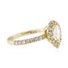 Image 2 : 14KT Yellow Gold 0.89ctw Diamond Unity Ring