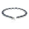 Image 9 : 14KT White Gold 16.38ctw Sapphire and Diamond Bracelet