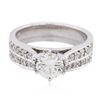 Image 3 : 18KT White Gold 1.10ctw Diamond Wedding Ring Set