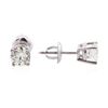 Image 2 : 14KT White Gold 0.98ctw Diamond Solitaire Earrings