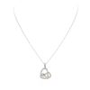 Image 1 : 14KT White Gold 0.49ctw Diamond Pendant With Chain