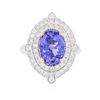 Image 1 : 18KT White Gold 3.19ct Tanzanite and Diamond Ring