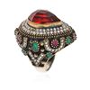 Image 3 : SILVER 20.77ctw Multicolor Gemstone Ring