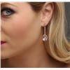 Image 2 : 14KT Rose Gold 10.66ctw Morganite and Diamond Earrings