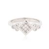 Image 1 : 18KT White Gold 0.40ctw Diamond Ring